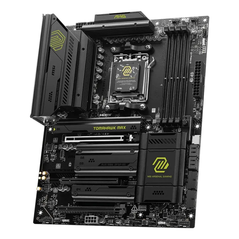 Mainboard-MSI-AMD B850-SAM5-ATX-Memory DDR5-Memory slots 4-3xPCI-Express 16x-4xM.2-1xHDMI-1xAudio-In-1xAudio-Out-4xUSB 2.0-1xUSB