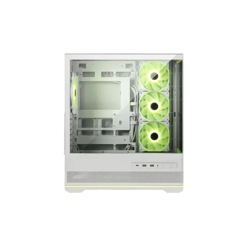 Case-MSI-MAG PANO 110R PZ - WHITE-MidiTower-Case product features Transparent panel-Not included-Colour Black-MAGPANO110RPZWHITE