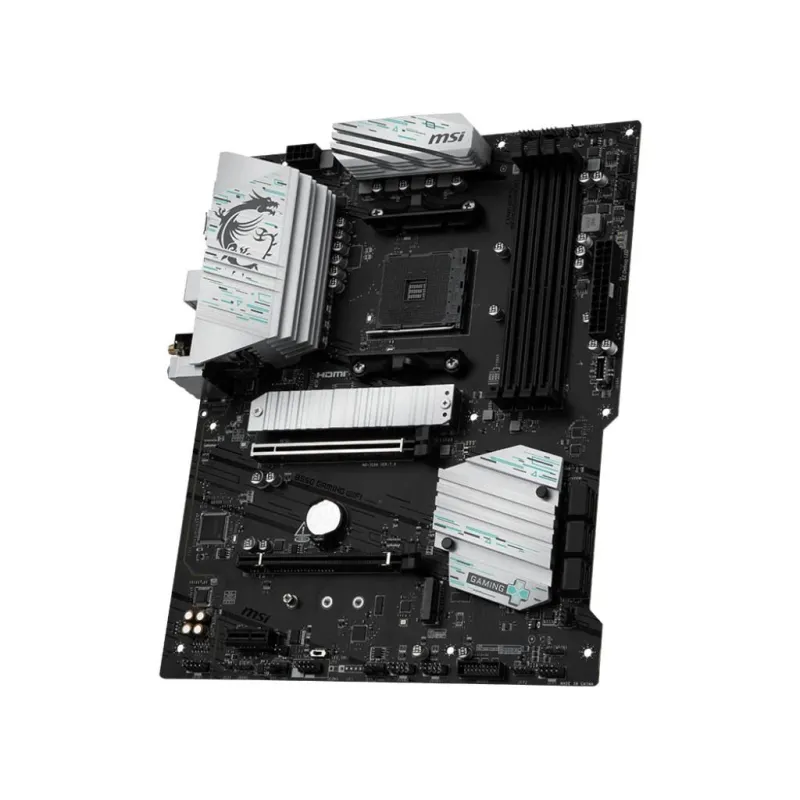 Mainboard-MSI-AMD B550-Socket AM4-ATX-RAM DDR4-SDRAM-4xSlots-Wi-Fi Yes-Bluetooth Yes-2xNumber of M.2 ,M, slots-B550GAMINGWIFI