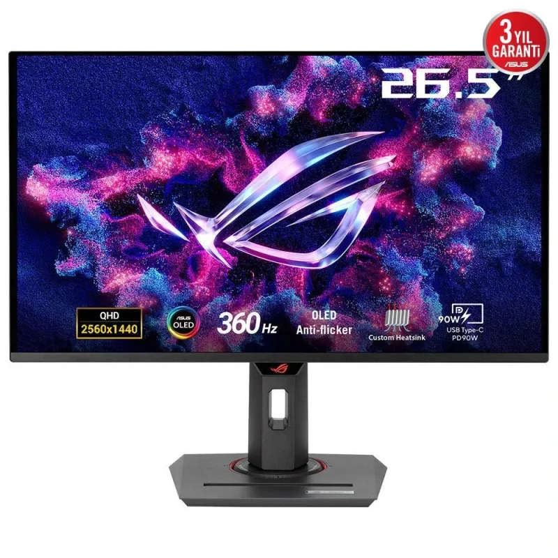 LCD Monitor-ASUS-ROG Strix OLED XG27ACDNG-26.5-Gaming-Panel QD-OLED-2560x1440-16:9-360 Hz-0.03 ms-Swivel-Pivot-Height