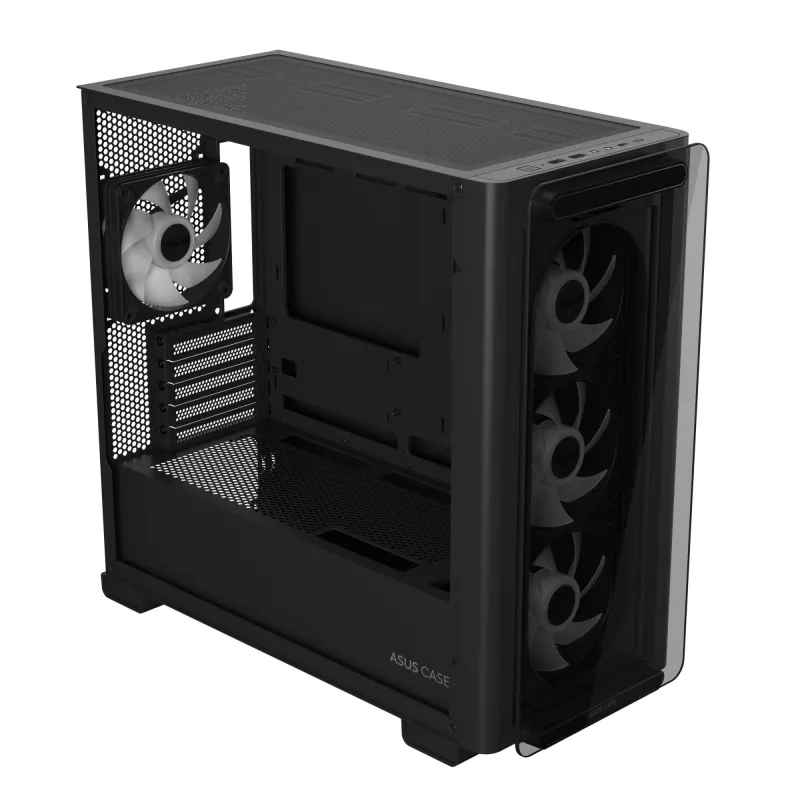 Case-ASUS-A23 PLUS-MidiTower-Case product features Transparent panel-MicroATX-MiniITX-Colour Black-A23PLUSTG-ARGBBLACK