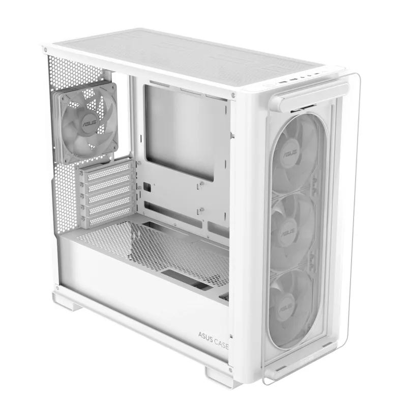 Case-ASUS-A23 PLUS-MidiTower-Case product features Transparent panel-MicroATX-MiniITX-Colour White-A23PLUSTG-ARGBWHITE