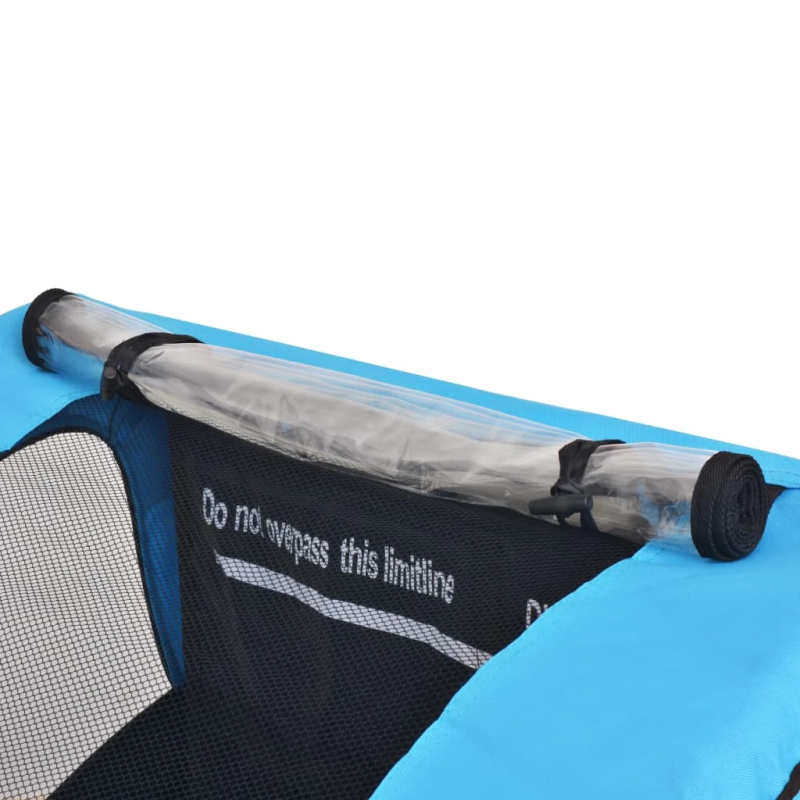 vidaXL bērnu velo piekabe, 30 kg, pelēka ar zilu