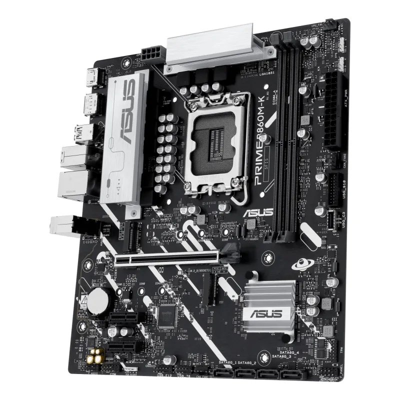 Mainboard-ASUS-Intel B860 Express-LGA1851-Micro-ATX-Memory DDR5-Memory slots 2-2xPCI-Express 4.0 1x-1xPCI-Express 4.0