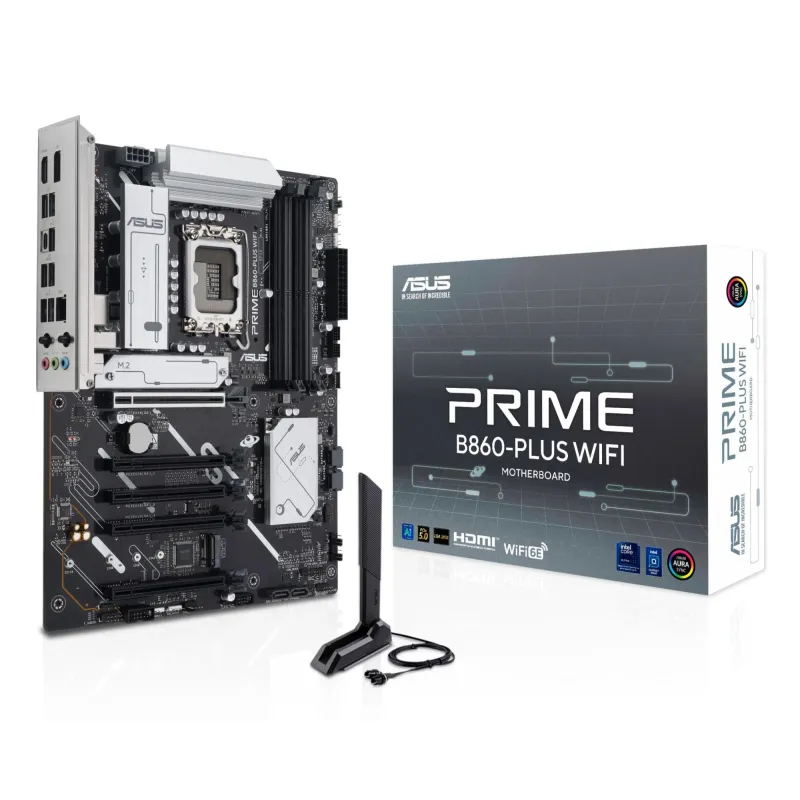 Mainboard-ASUS-Intel B860 Express-LGA1851-ATX-Memory DDR5-Memory slots 4-PRIMEB860-PLUSWIFI
