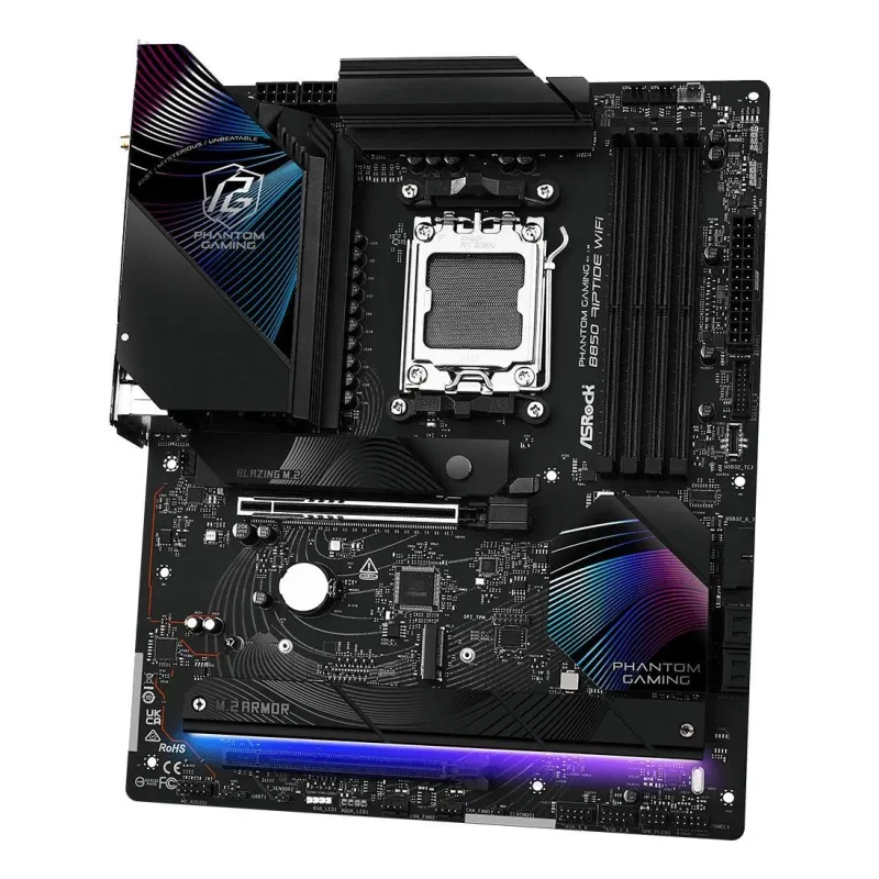 Mainboard-ASROCK-AMD B850-SAM5-ATX-Memory DDR5-Memory slots 4-1xPCI-Express 4.0 16x-1xPCI-Express 5.0