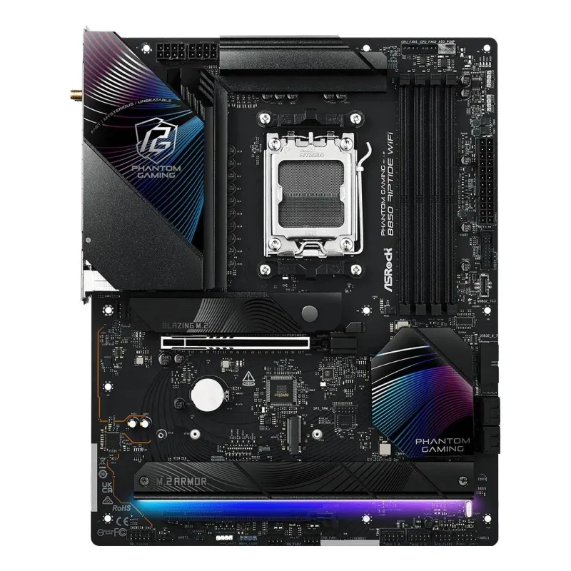 Mainboard-ASROCK-AMD B850-SAM5-ATX-Memory DDR5-Memory slots 4-1xPCI-Express 4.0 16x-1xPCI-Express 5.0