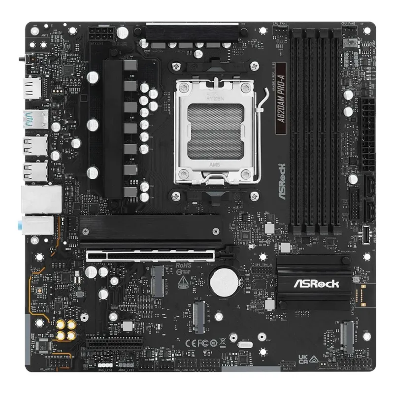 Mainboard-ASROCK-AMD A620-Socket AM5-micro ATX-RAM DDR5-SDRAM-4xSlots-On-board graphics card Yes-3xNumber of M.2 ,M,