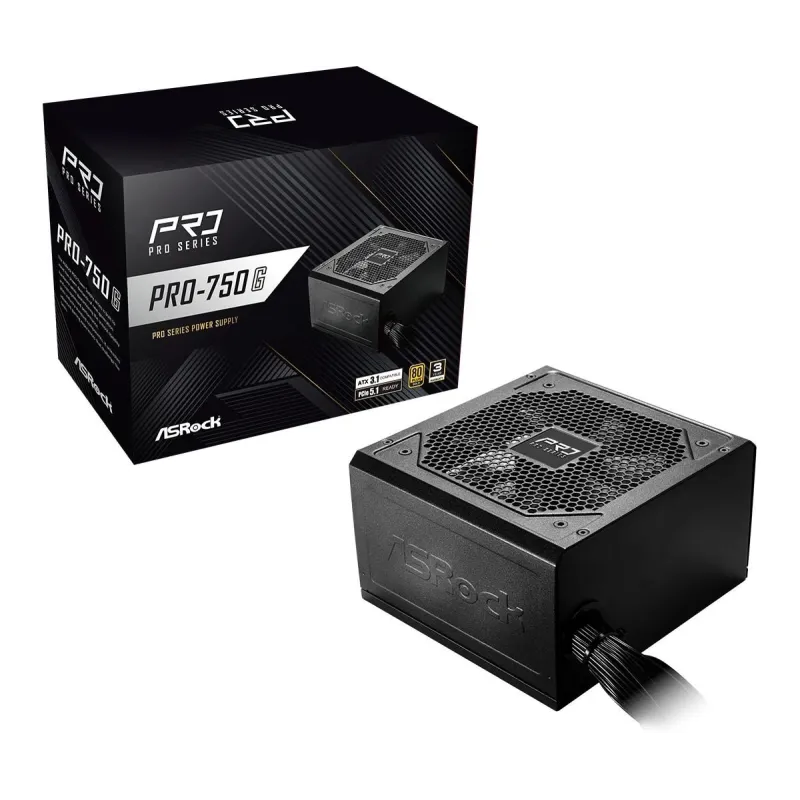 Power Supply-ASROCK-ATX-PC-100 - 240 V-750 W-PRO-750G