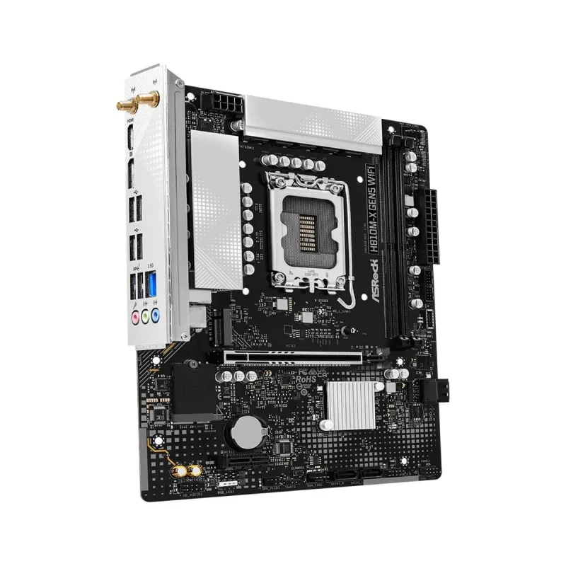 Mainboard-ASROCK-LGA 1851 ,Socket V1,-RAM DDR5-SDRAM-2xSlots-H810M-XGEN5WIFI