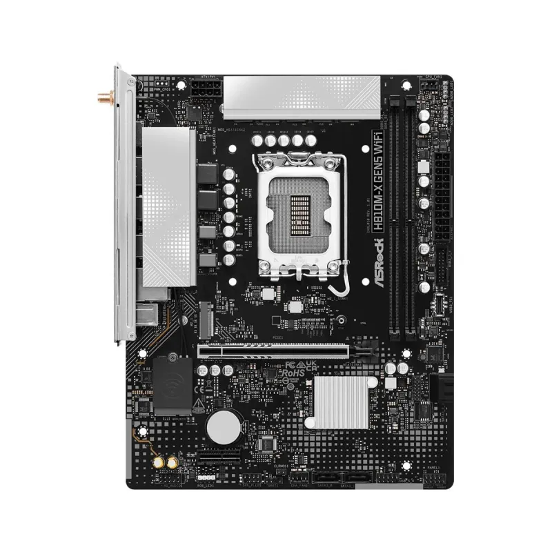 Mainboard-ASROCK-LGA 1851 ,Socket V1,-RAM DDR5-SDRAM-2xSlots-H810M-XGEN5WIFI