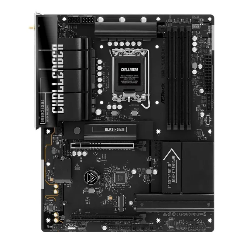Mainboard-ASROCK-Intel B860-LGA 1851 ,Socket V1,-ATX-RAM DDR5-SDRAM-4xSlots-Wi-Fi Yes-Bluetooth Yes-1xNumber of M.2 ,M,