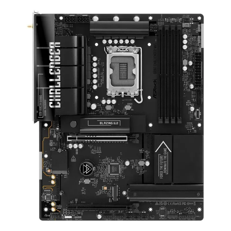 Mainboard-ASROCK-Intel B860-LGA 1851 ,Socket V1,-ATX-RAM DDR5-SDRAM-4xSlots-Wi-Fi Yes-Bluetooth Yes-1xNumber of M.2 ,M,