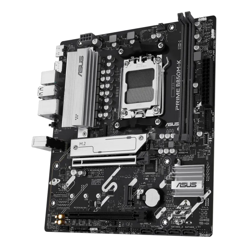 Mainboard-ASUS-AMD B850-SAM5-Micro-ATX-Memory DDR5-Memory slots 2-1xPCI-Express 4.0 16x-1xPCI-Express 5.0