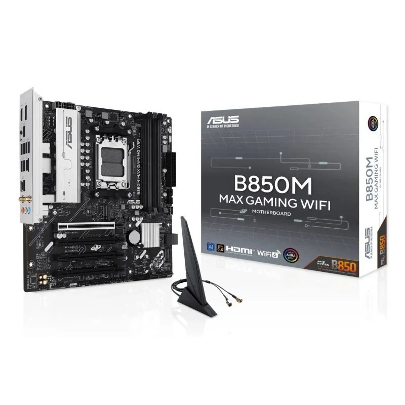 Mainboard-ASUS-AMD B850-SAM5-Micro-ATX-Memory DDR5-Memory slots 4-3xPCI-Express 4.0 16x-1xPCI-Express 5.0