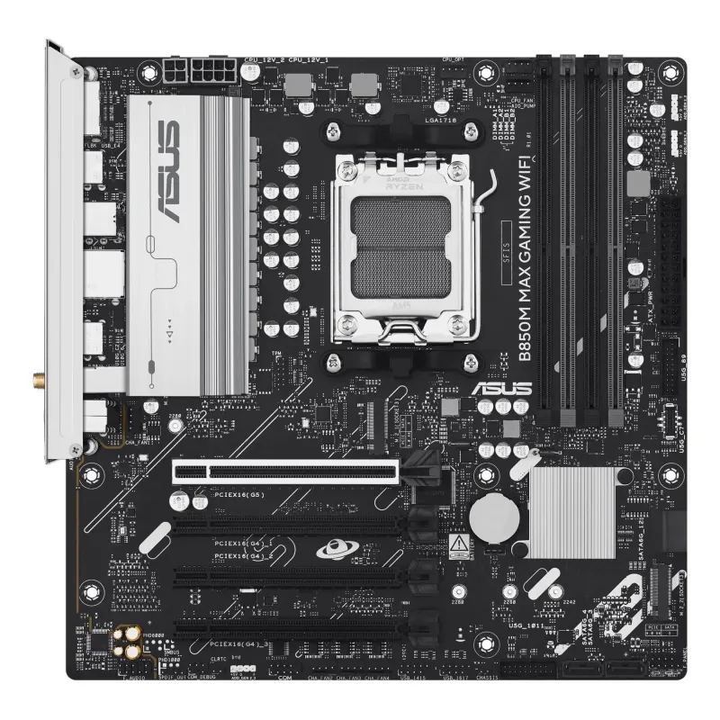 Mainboard-ASUS-AMD B850-SAM5-Micro-ATX-Memory DDR5-Memory slots 4-3xPCI-Express 4.0 16x-1xPCI-Express 5.0