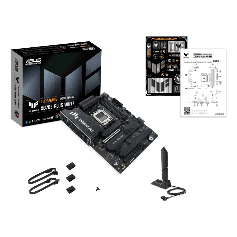 Mainboard-ASUS-AMD X870E-SAM5-ATX-Memory DDR5-Memory slots 4-1xPCI-Express 3.0 1x-1xPCI-Express 4.0 16x-1xPCI-Express 5.0