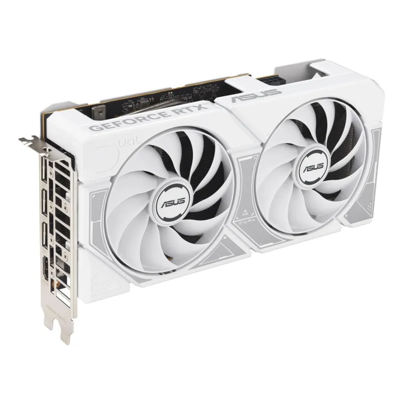Graphics Card-ASUS-NVIDIA-GeForce RTX 5060-8 GB-GDDR7-128 bit-PCI Express 5.0-Active-DUAL-RTX5060-O8G-WHITE