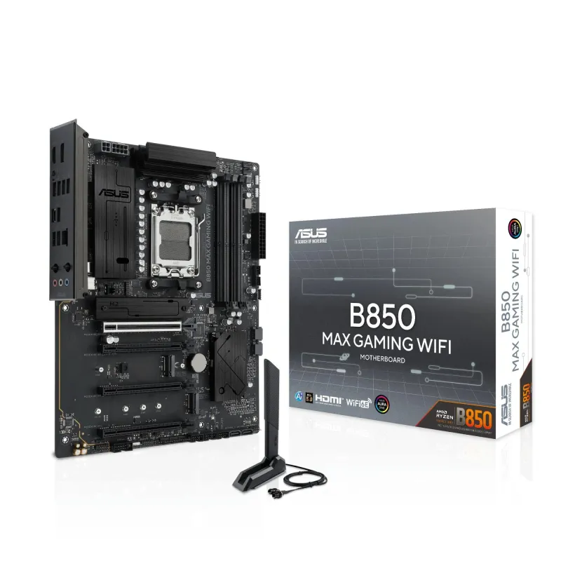Mainboard-ASUS-AMD B850-Socket AM5-ATX-RAM DDR5-SDRAM-4xSlots-Wi-Fi Yes-Bluetooth Yes-3xNumber of M.2 ,M,