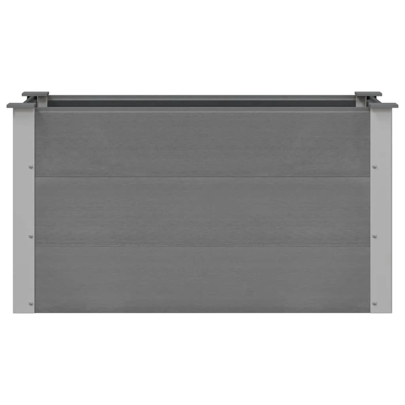 vidaXL augstā puķu kaste, 100x50x54 cm, pelēks WPC