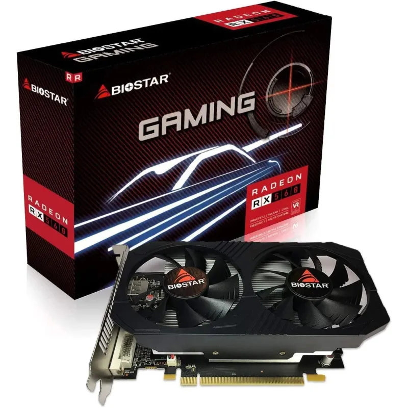 Graphics Card-BIOSTAR-AMD-Radeon RX 560-1175 MHz-4 GB-GDDR5-128 bit-PCI Express 3.0-Active-VA5615RF41
