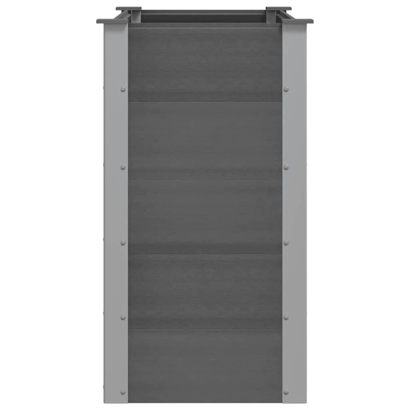 vidaXL augstā puķu kaste, 100x50x91 cm, pelēks WPC