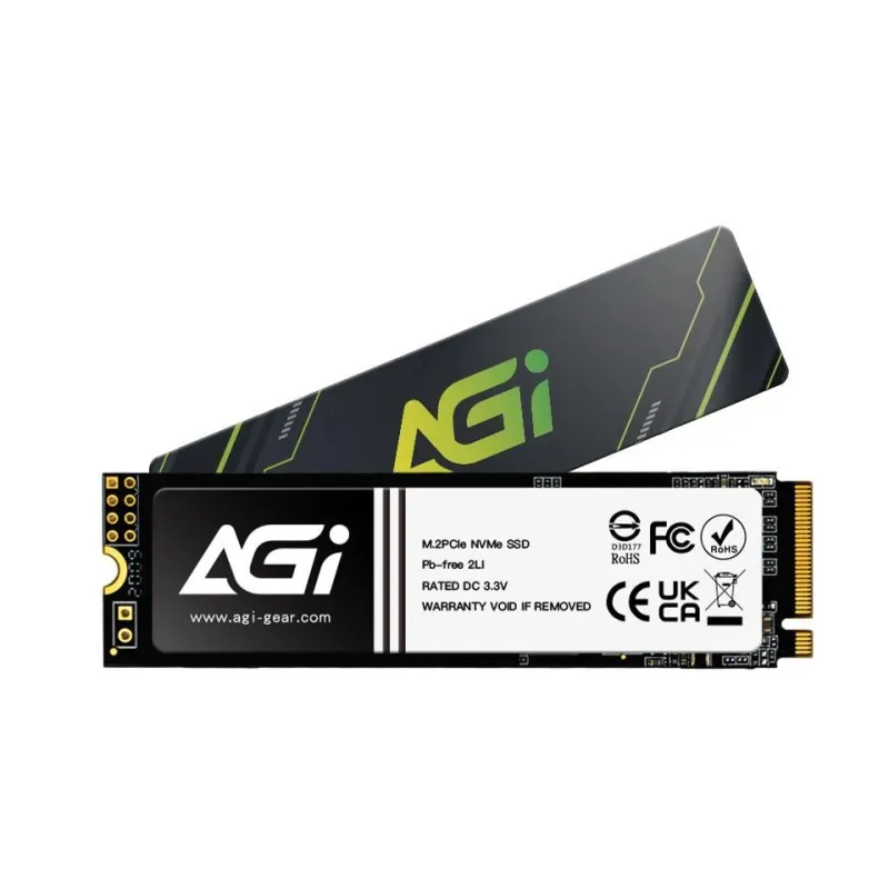 SSD-AGI-600xTBW rating-MTBF 1600000 h-Read speed 4700 MB-s-Write speed 2800 MB-s-NVMe Yes-PCI Express 4.0-M.2-1000