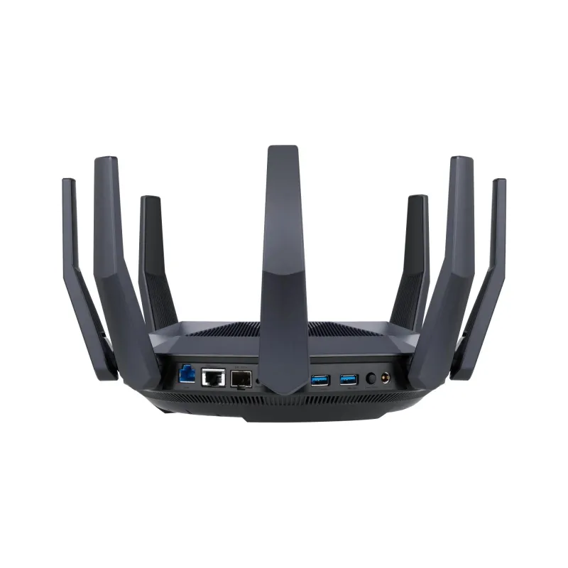 Wireless Router-ASUS-6000 Mbps-Mesh-Wi-Fi 6-USB 3.1-9x10-100-1000M-1x10GbE-1xSPF+-Number of antennas 8-RT-AX89X