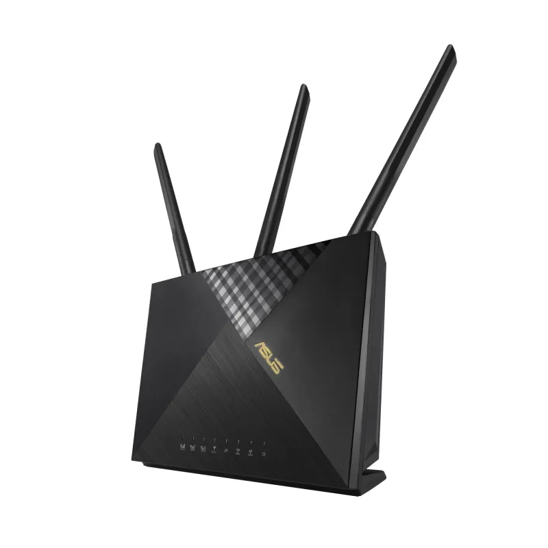 Wireless Router-ASUS-Wireless Router-1800 Mbps-Wi-Fi 5-Wi-Fi 6-1 WAN-4x10-100-1000M-Number of antennas 4-4G-AX56