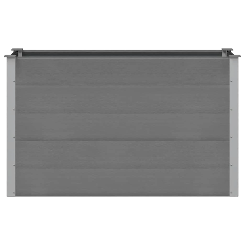 vidaXL augstā puķu kaste, 150x50x91 cm, pelēks WPC