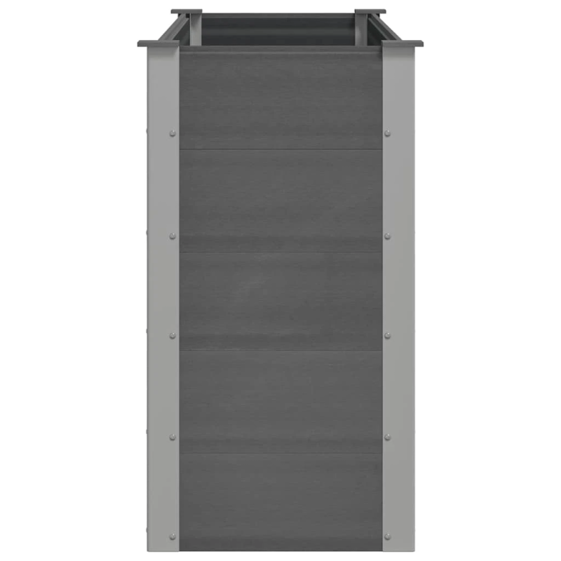 vidaXL augstā puķu kaste, 150x50x91 cm, pelēks WPC