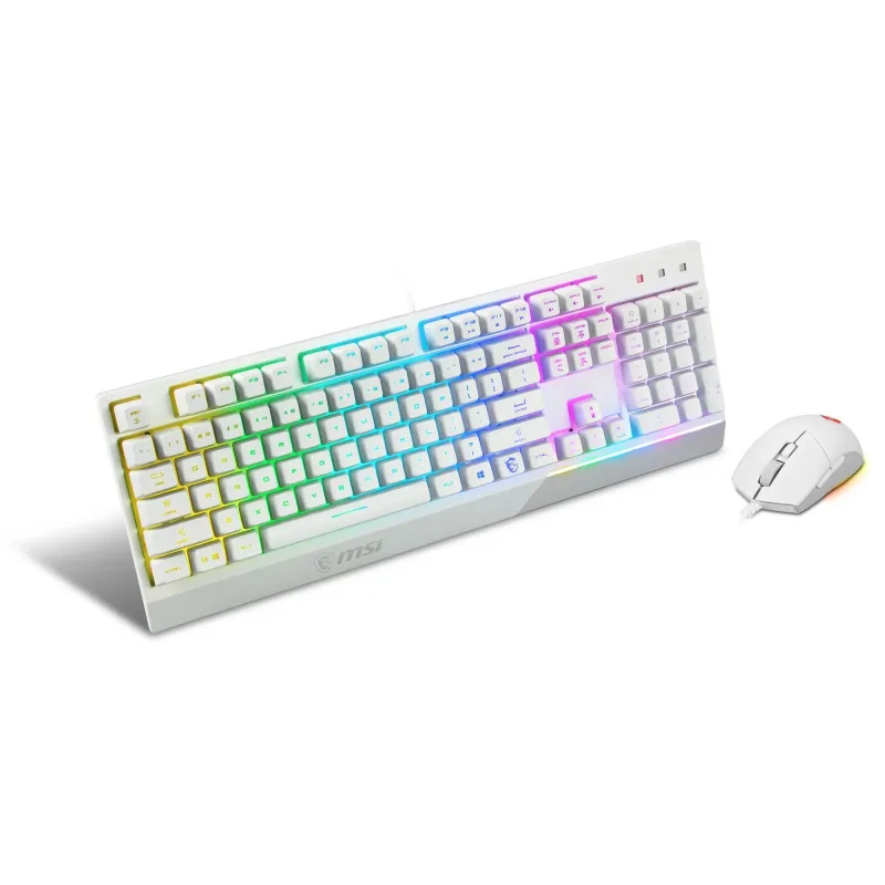 Keyboard +mouse-vigor gk30 combo white us msi