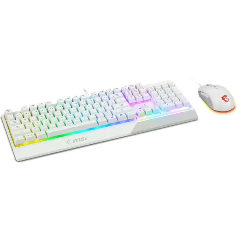 Keyboard +mouse-vigor gk30 combo white us msi