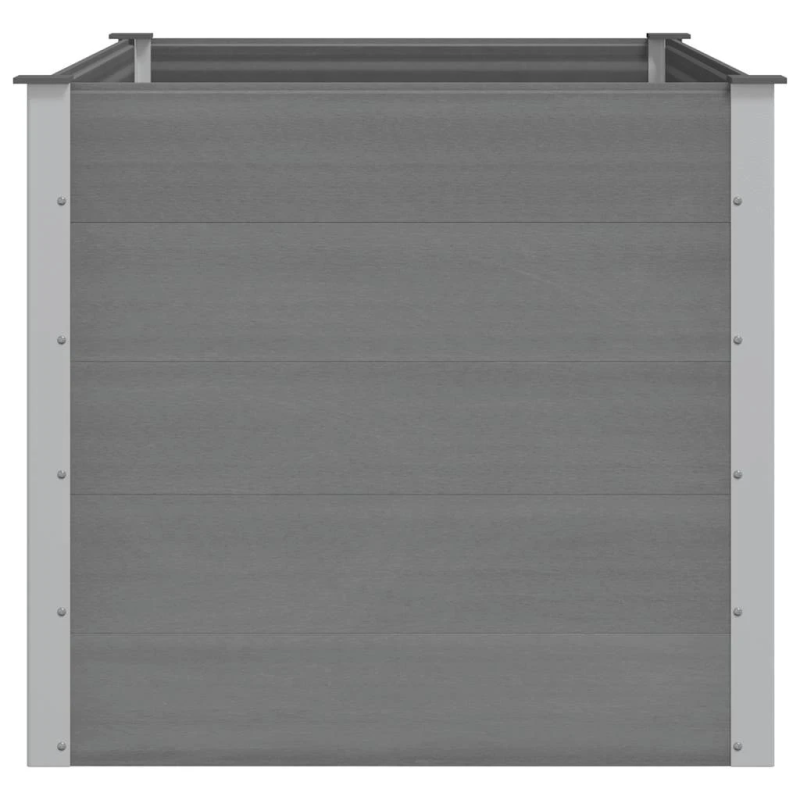 vidaXL augstā puķu kaste, 150x100x91 cm, pelēks WPC