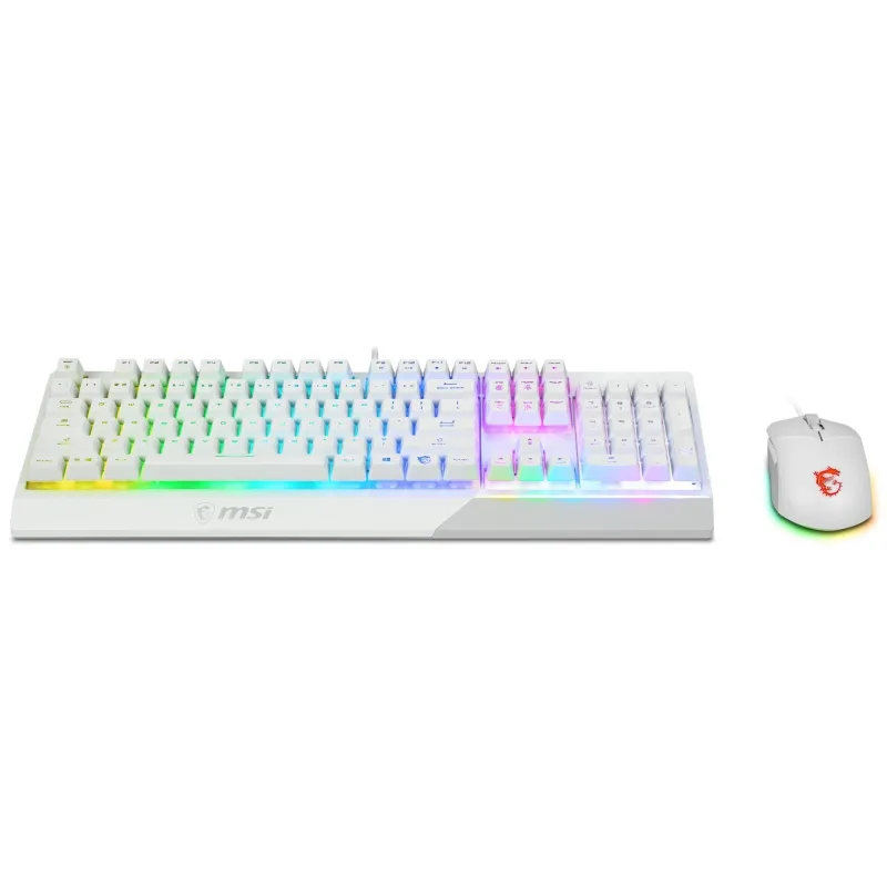 Keyboard +mouse-vigor gk30 combo white us msi