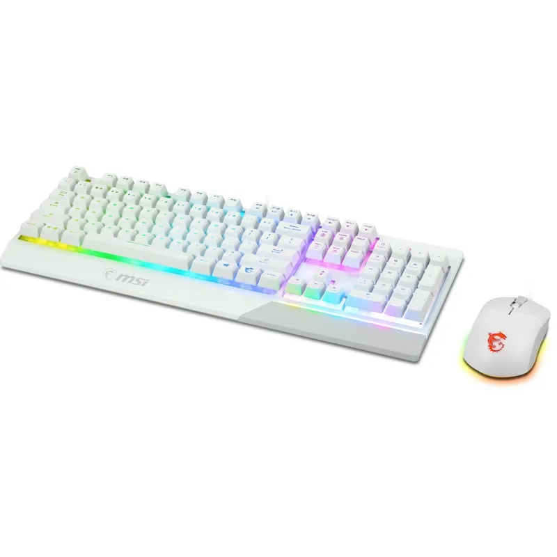 Keyboard +mouse-vigor gk30 combo white us msi