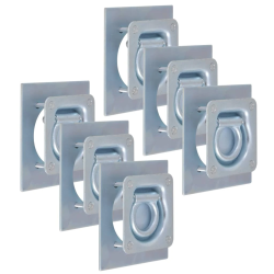 vidaXL piestiprināšanas gredzens, cilpa piekabēm, 6 gab., tērauds