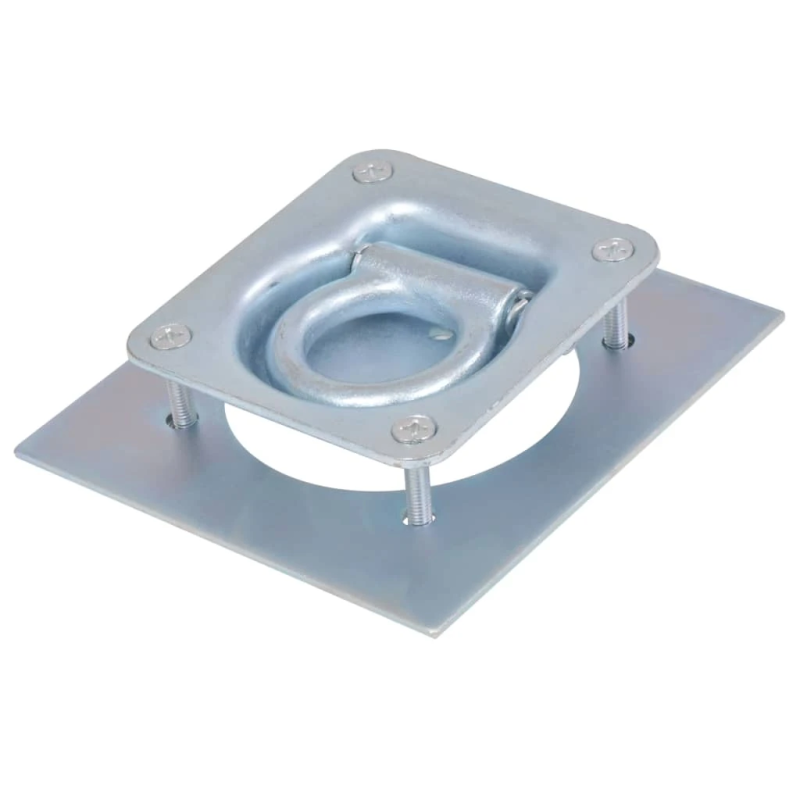 vidaXL piestiprināšanas gredzens, cilpa piekabēm, 6 gab., tērauds