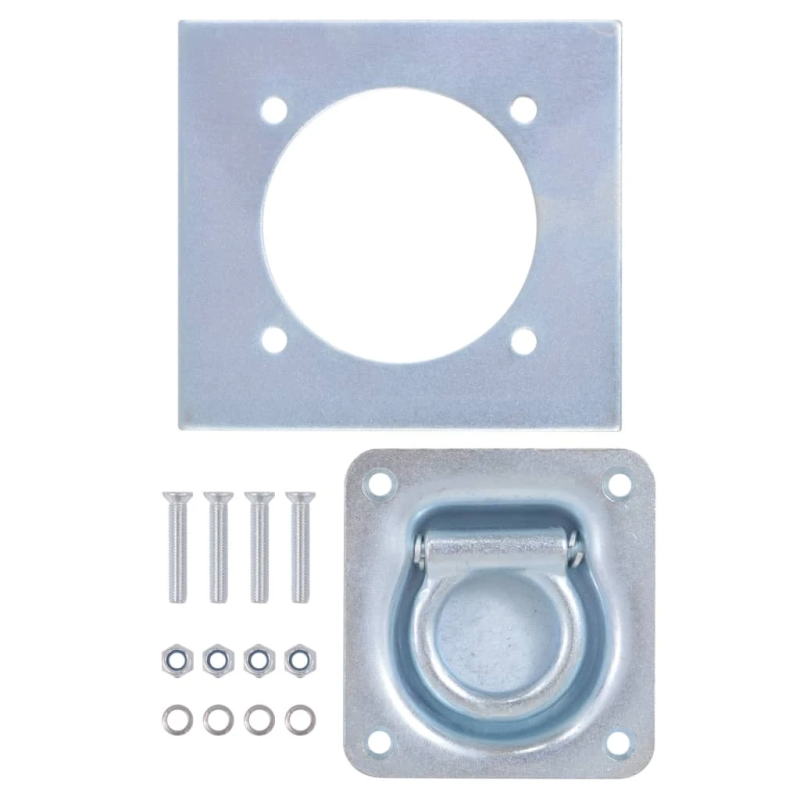 vidaXL piestiprināšanas gredzens, cilpa piekabēm, 6 gab., tērauds