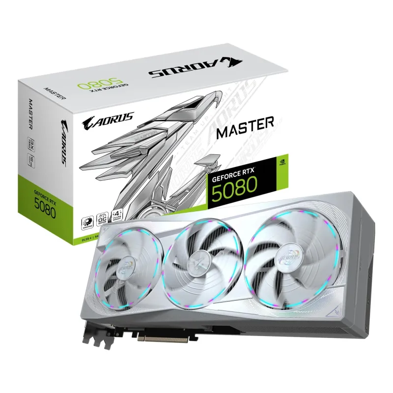 Graphics Card-GIGABYTE-NVIDIA GeForce RTX 5080-16 GB-GDDR7-256 bit-PCIE 5.0 16x-GPU 2617 MHz-Dual Slot