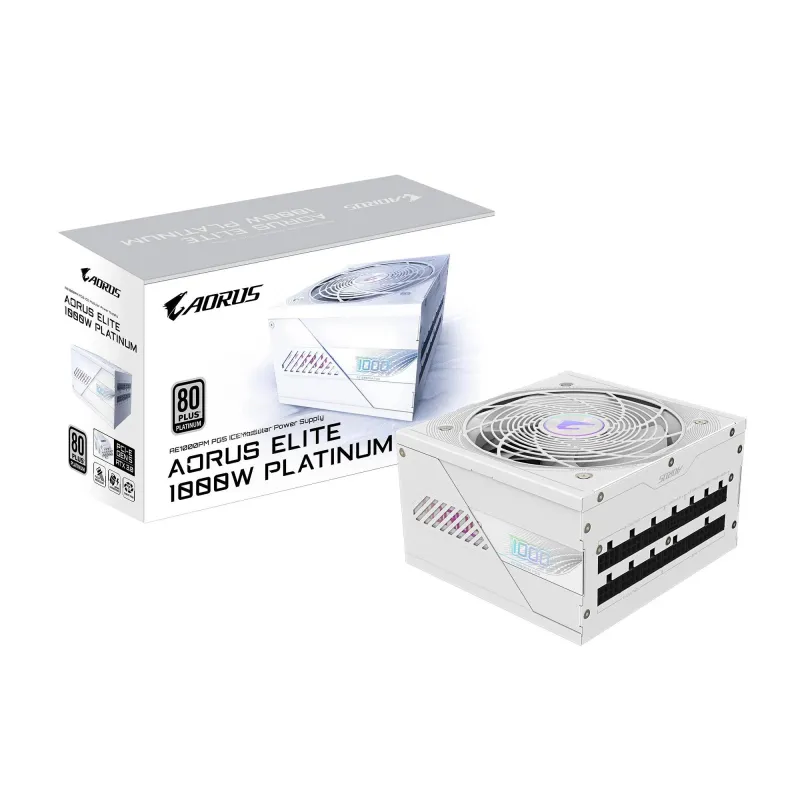 Power Supply-GIGABYTE-GP-AE1000PM PG5 ICE-1000 Watts-Efficiency 80 PLUS PLATINIUM-PFC Active-MTBF 100000 hours-GP-AE1000PMPG5ICE