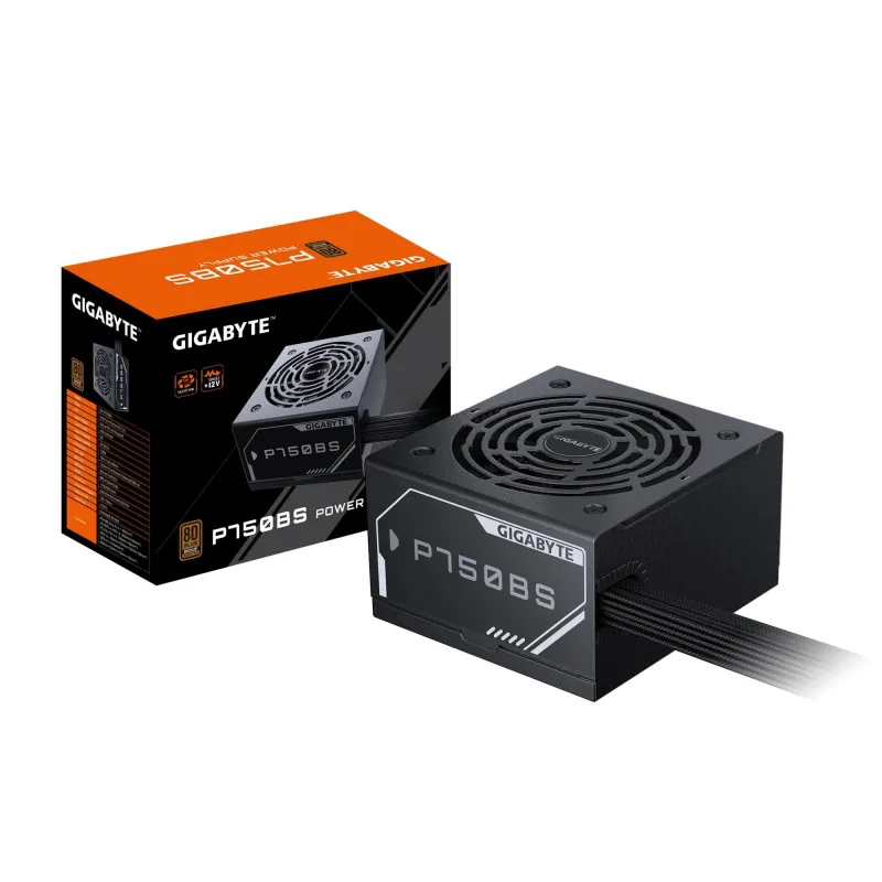 Power Supply-GIGABYTE-GP-P750BS-750 Watts-Efficiency 80 PLUS BRONZE-PFC Active-MTBF 100000 hours-GP-P750BS