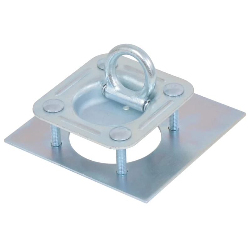 vidaXL piestiprināšanas gredzens, cilpa piekabēm, 6 gab., tērauds