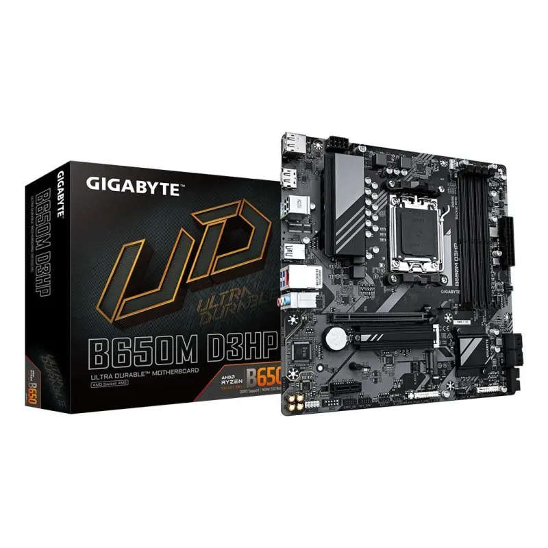 Mainboard-GIGABYTE-AMD B650-SAM5-Micro-ATX-Memory DDR5-Memory slots 4-B650MD3HP1.3