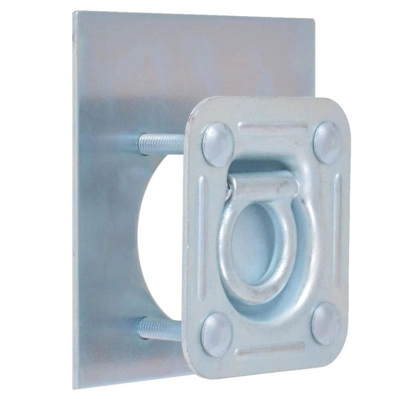 vidaXL piestiprināšanas gredzens, cilpa piekabēm, 6 gab., tērauds