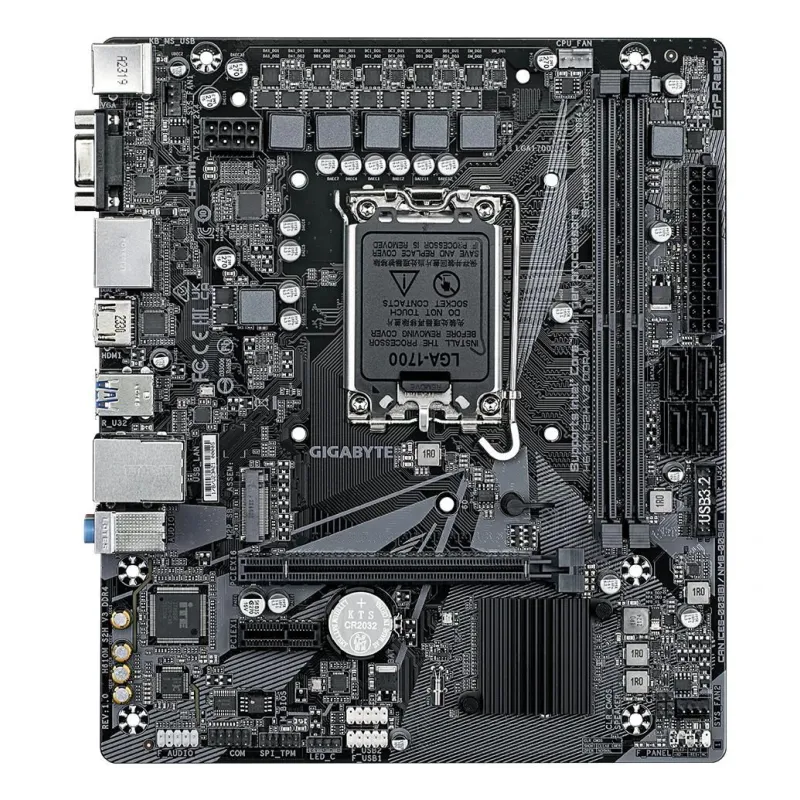 Gigabyte - H610M S2H V3 DDR4 G1.0 - Processor family Intel - Processor socket LGA1700 - DDR4 - Supported hard disk drive