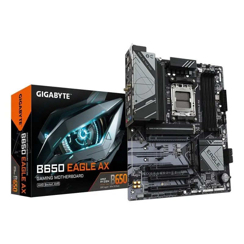 Mainboard-GIGABYTE-AMD B650-Socket AM5-ATX-RAM DDR5-SDRAM-4xSlots-Wi-Fi Yes-Bluetooth Yes-3xNumber of M.2 ,M,