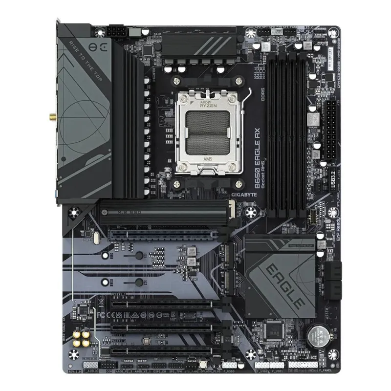 Mainboard-GIGABYTE-AMD B650-Socket AM5-ATX-RAM DDR5-SDRAM-4xSlots-Wi-Fi Yes-Bluetooth Yes-3xNumber of M.2 ,M,