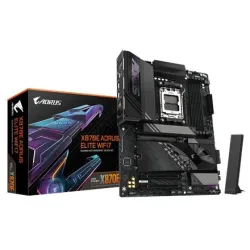 Gigabyte X870E A ELITE WIFI7 - Processor family AMD - Processor socket AM5 - DDR5 - Supported hard disk drive interfaces SATA,