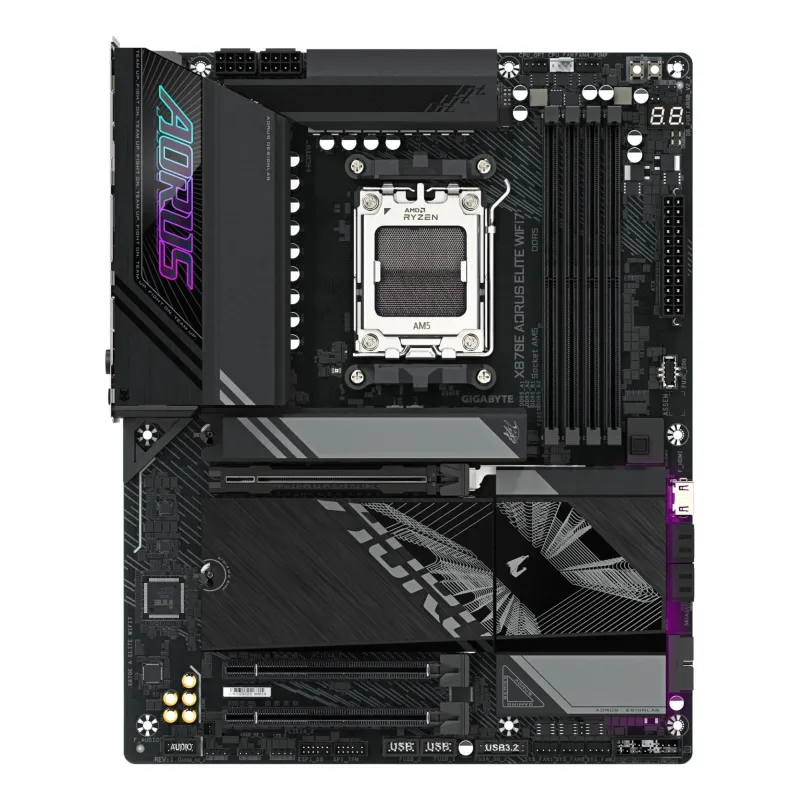 Mainboard-GIGABYTE-AMD X870E-SAM5-ATX-Memory DDR5-Memory slots 4-1xPCI-Express 3.0 4x-1xPCI-Express 4.0 4x -1xPCI-Express 5.0
